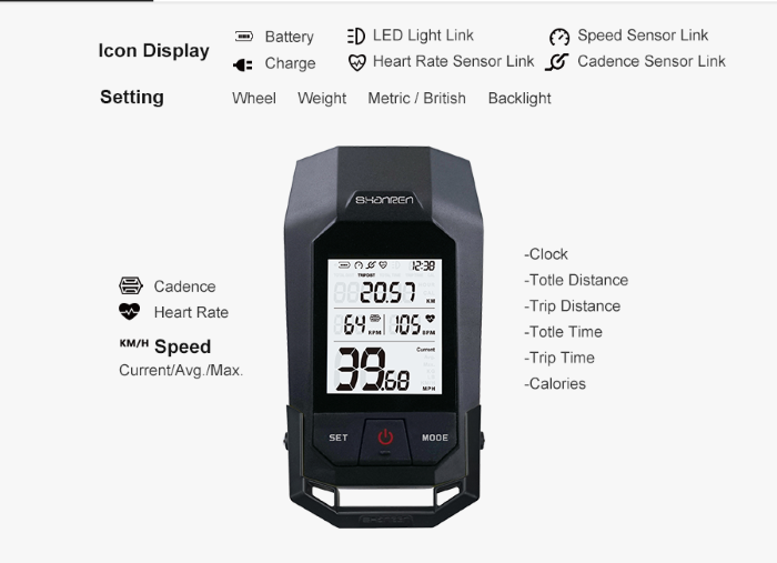 Купить беспроводной велокомпьютер Shanren 666.png