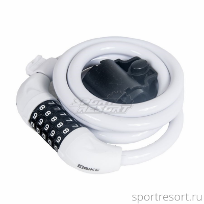 Велозамок 4Bike 12х1500 мм (кодовый) белый ARV-501-WHT-1500