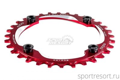 Звезда a2z Narrow-Wide BCD104 32T Red