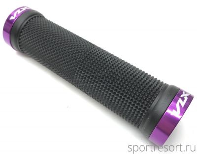 Грипсы VLX G01 Dual Lock Ring black/purple