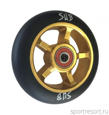 Колесо для трюкового самоката SUB ABEC9 100 мм алюминий золотистое 00-180104