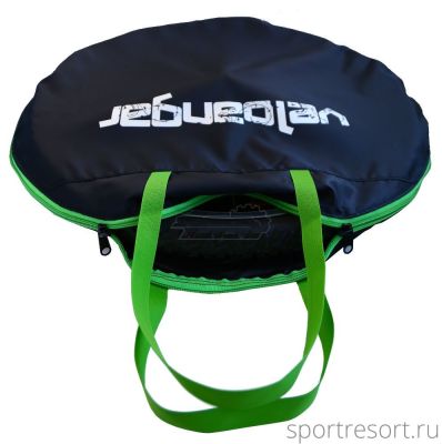 Сумка-чехол для колеса Veloangar №5 Черный с зелеными элементами Veloangar №5