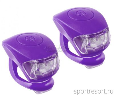 Комплект фонарей M-Wave Cobra IV Battery Flashing Light Set фиолетовые 5-220639