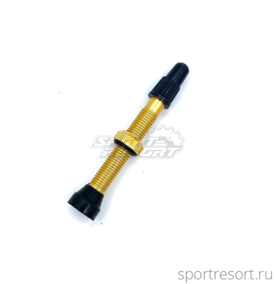 Ниппель для бескамерных колёс E2B F/V-44mm Gold (1шт)