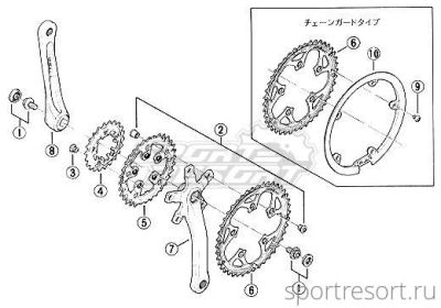 Звезда Shimano STX 22T BCD64 для FC-MC34