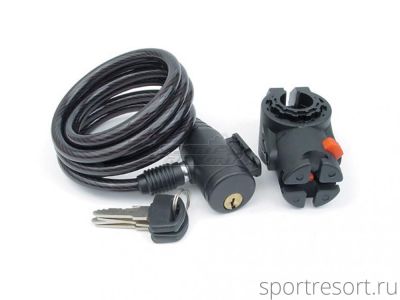 Велозамок Author 8х1500 мм с ключами (полупрозрачный) 8-17060152