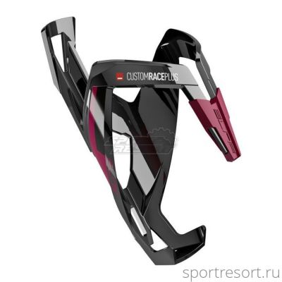 Флягодержатель Elite Custom Race Plus (черный, пурпур амарант) рисунок EL0140648