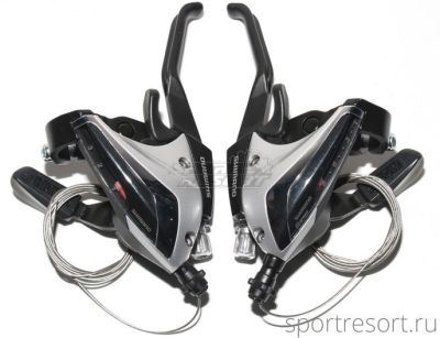 Ручки Dual Control Shimano Altus/Acera ST-EF60 (3х8ск, серебро)