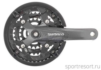 Система Shimano Acera FC-M391 9ск (Квадрат, 48/36/26T, 175mm, черная, защита)