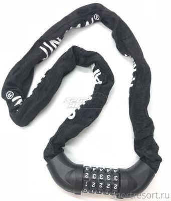 Велозамок цепь JinJian Velo Chain Lock 6x1000 мм (код) black JJ601_BLK