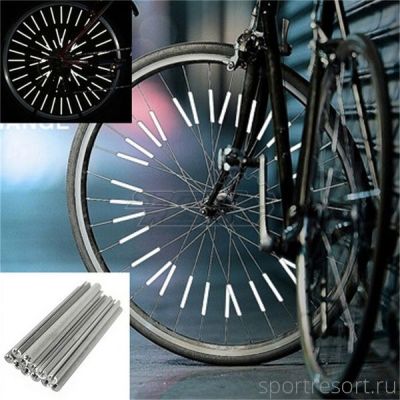 Светоотражатели на спицы Spoke Reflector Set (12шт) белые likai-3