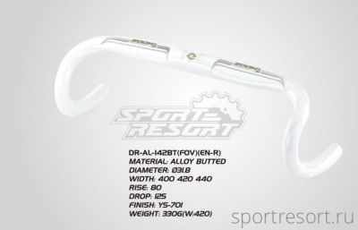 Руль Zoom DR-AL-142BT (31.8/420mm) White