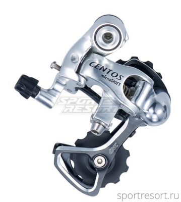 Переключатель задний Microshift RD-R57SE CENTOS (2х10) Short Cage Silver