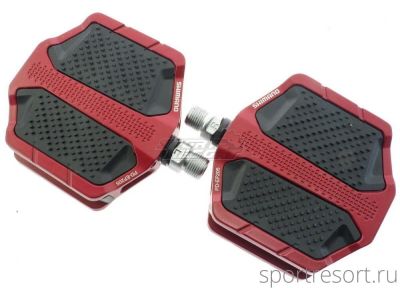 Педали Shimano PD-EF205 Urban Flat Pedals Red