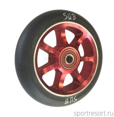 Колесо для трюкового самоката SUB ABEC9 100 мм алюминий красное 00-180103