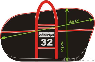 Чехол для велосипеда Veloangar №32 (с карманом под колесо) Серый с голубыми элементами V32new-grey-blue