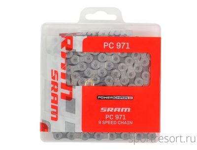 Цепь Sram PC-971 PowerLock Gold 9sp (114зв)