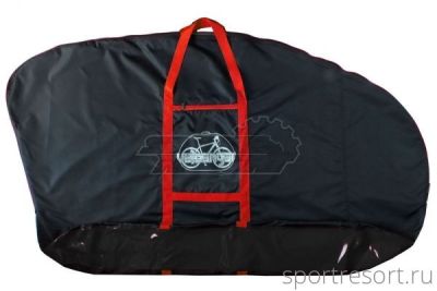 Чехол для велосипеда Veloangar №3 Черный с красными элементами V3-black-red