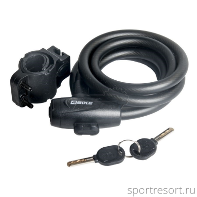 Замок 4Bike 12x1500 (ключ) черный ARV-588-BLK-1500