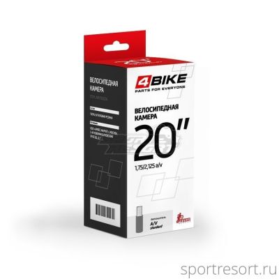 Велокамера 4Bike 20x1.75-2.1 (47/57-406) A/V