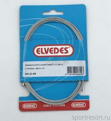 Трос тормоза ELVEDES Road 1.5x2250 mm 49 жил