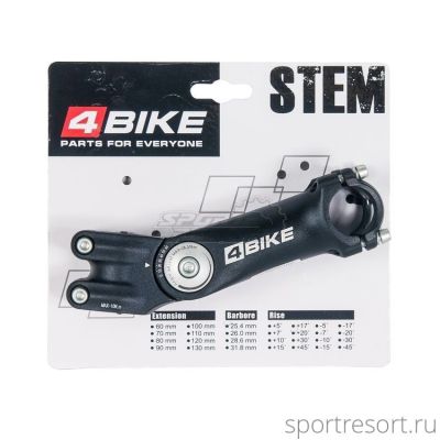 Вынос регулируемый 4Bike TDS-D299N (1-1/8", 25.4, 125mm, +60°)