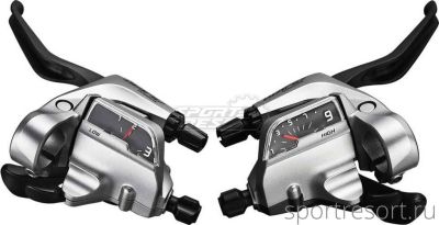 Ручки Dual Control Shimano Alivio ST-T4000 (3x9ск, серебро)