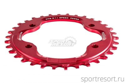 Звезда a2z Narrow-Wide BCD96 34T Red