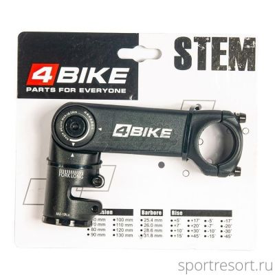 Вынос регулируемый 4Bike TDS-D616 (1-1/8", 31.8, 105mm, 0-60°)