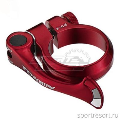 Хомут Token TK1683 Shark Tail QR 31.8mm красный