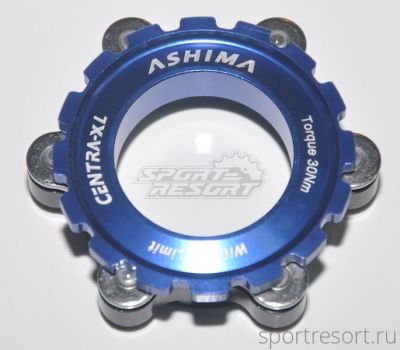 Адаптер Center Lock на 6 болтов Ashima AC03-2 Blue