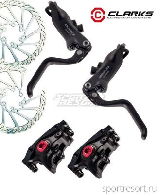 Комплект тормозов CLARKS M3 MTB Hydraulic Disc Brake 180/160mm