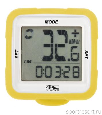 Велокомпьютер M-Wave XIV Silicon Yellow 5-244714