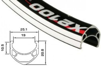 Обод Alexrims X2100 26" (559x19mm) 32H Silver