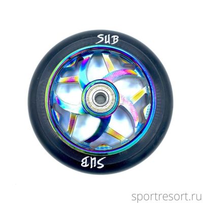 Колесо для трюкового самоката SUB ABEC9 110 мм алюминий oil slick 00-180111