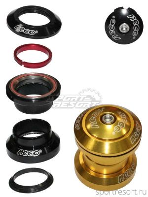 Рулевая колонка Neco H711AL (1-1/8") Gold