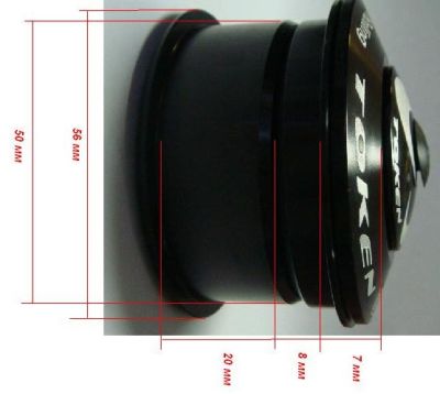 Рулевая колонка Token TK037 (1.5" - 1-1/8")