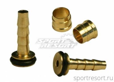 Набор оливка + штуцер ELVEDES Tektro Fitting Set (2 комплекта)