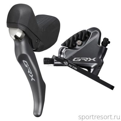 Тормоз дисковый Shimano GRX ST-RX810-LA/BR-RX810 (левый, под диск 160мм, управление штырем)