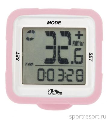 Велокомпьютер M-Wave XIV Silicon Pink 5-244715