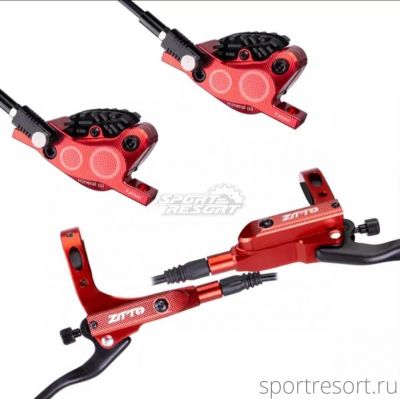 Комплект дисковых тормозов ZTTO 4-Piston Disc Brake Set красные