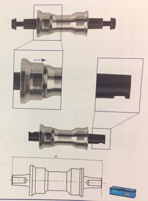 Каретка Acor ABB-2201 Repair Bottom Bracket 68x110 mm