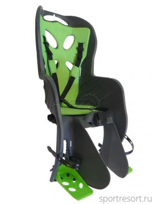 Детское велокресло NFUN CURIOSO DELUXE темно-серое с зеленой вставкой 01-100087
