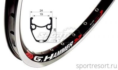 Обод Remerx Grand Hammer 26" (559x19mm) 36H