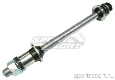 Ось для втулки задняя 3/8" х 175 мм (под гайки) серебристая