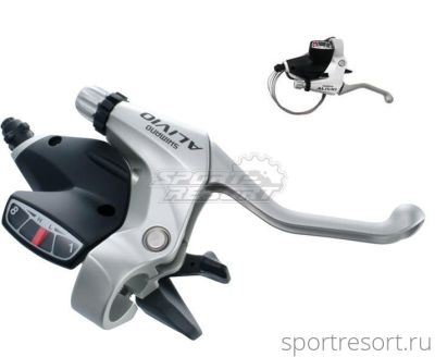 Ручки Dual Control Shimano Alivio ST-M410 (3x8ск, мат. серые)