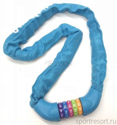 Велозамок цепь JinJian Velo Chain Lock 6x1000 мм (код) blue JJ601_BLU