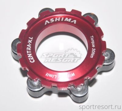 Адаптер Center Lock на 6 болтов Ashima AC03-2 Red