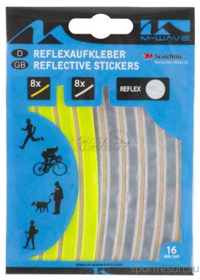 Светоотражающие наклейки M-Wave Reflective Stickers Kit 120992