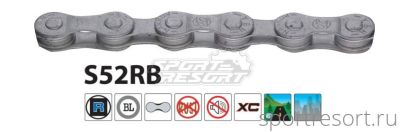 Цепь YBN S52RB (7/8ск,114зв)